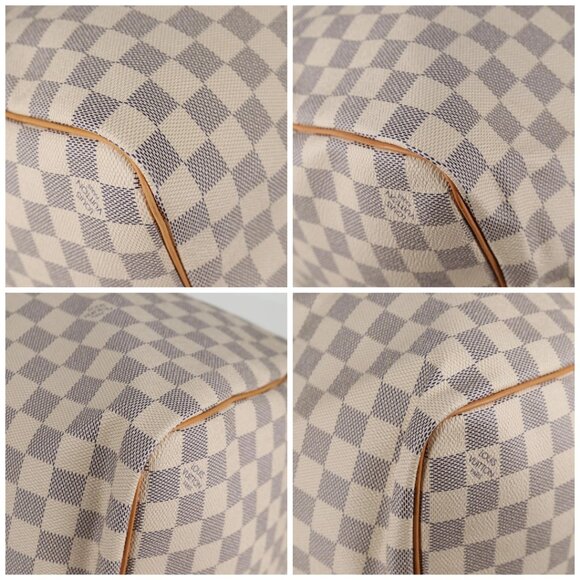 LOUIS VUITTON Damier Azur Keepall 50 Boston Bag N41430 LV Auth yk18884V - Picture 14 of 16